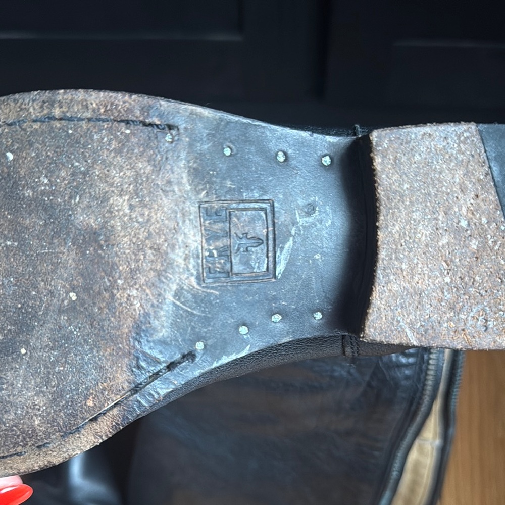 Frye Black Leather Riding Boots - Picture 2 of 3